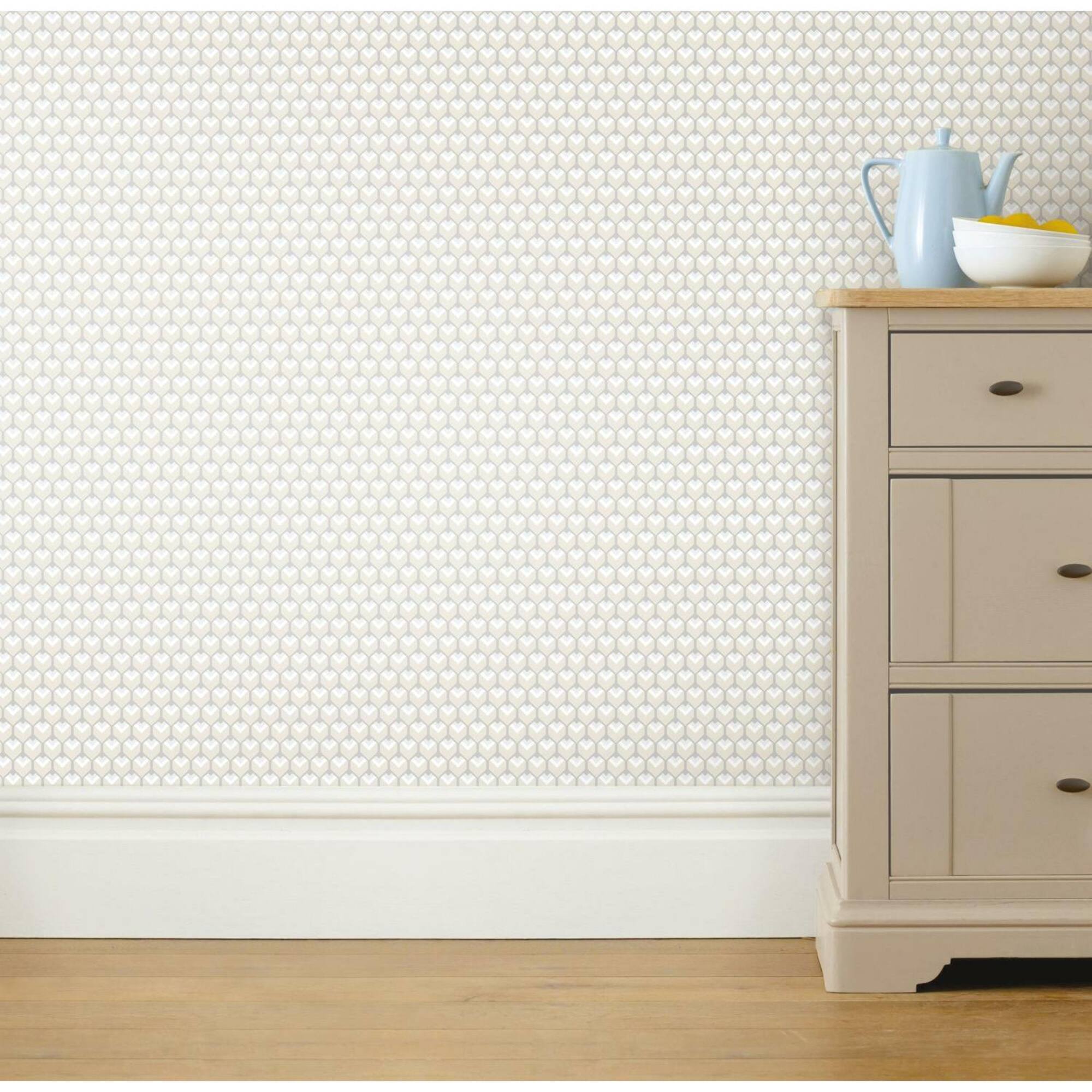 RoomMates 3D Petite Hexagons Peel & Stick Wallpaper